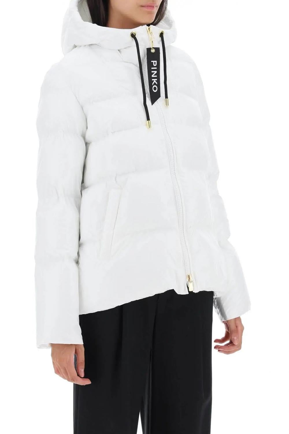  Pinko Eleodoro Down Jacket White Woman - 4