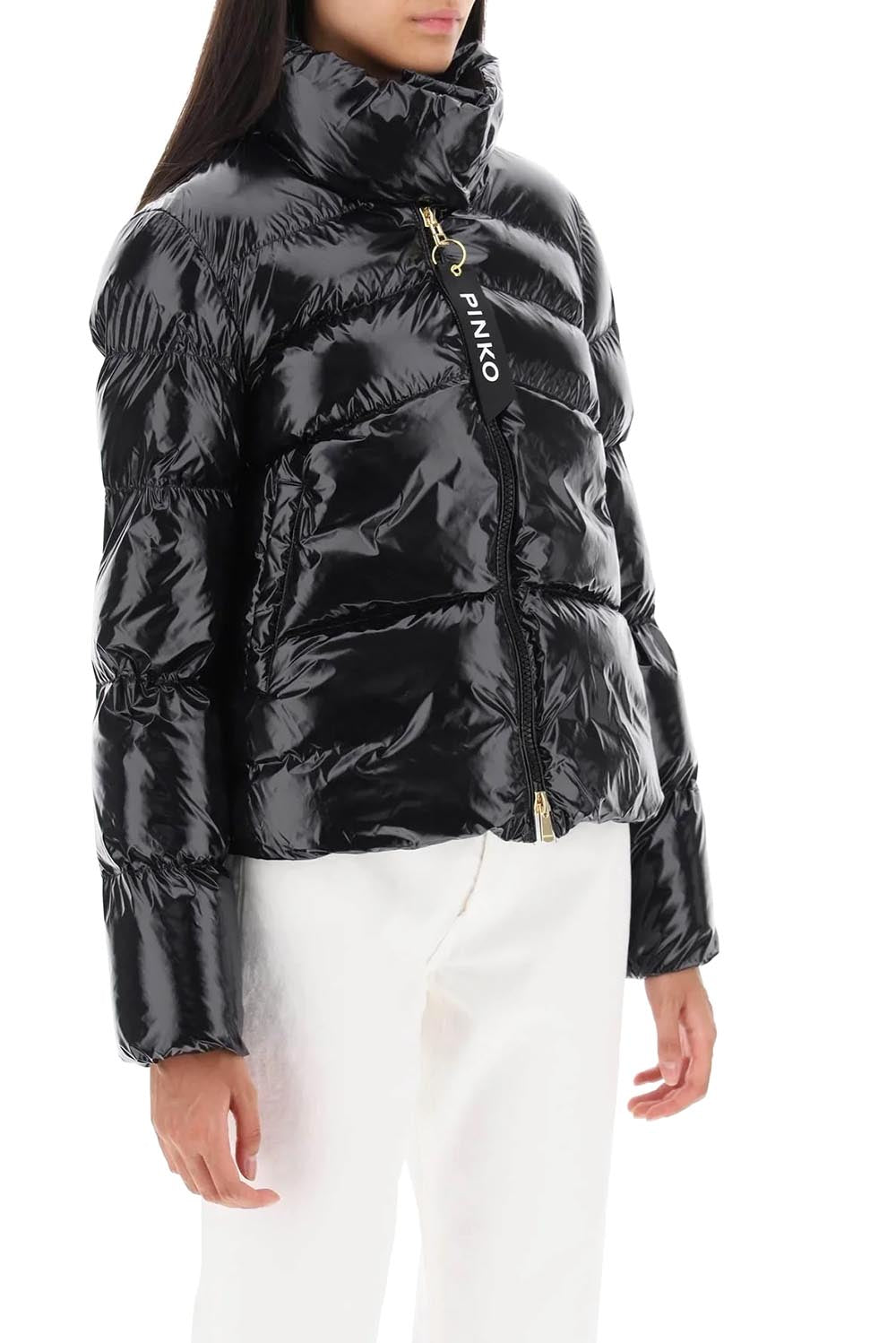  Pinko Mirco Down Jacket Black Woman - 2