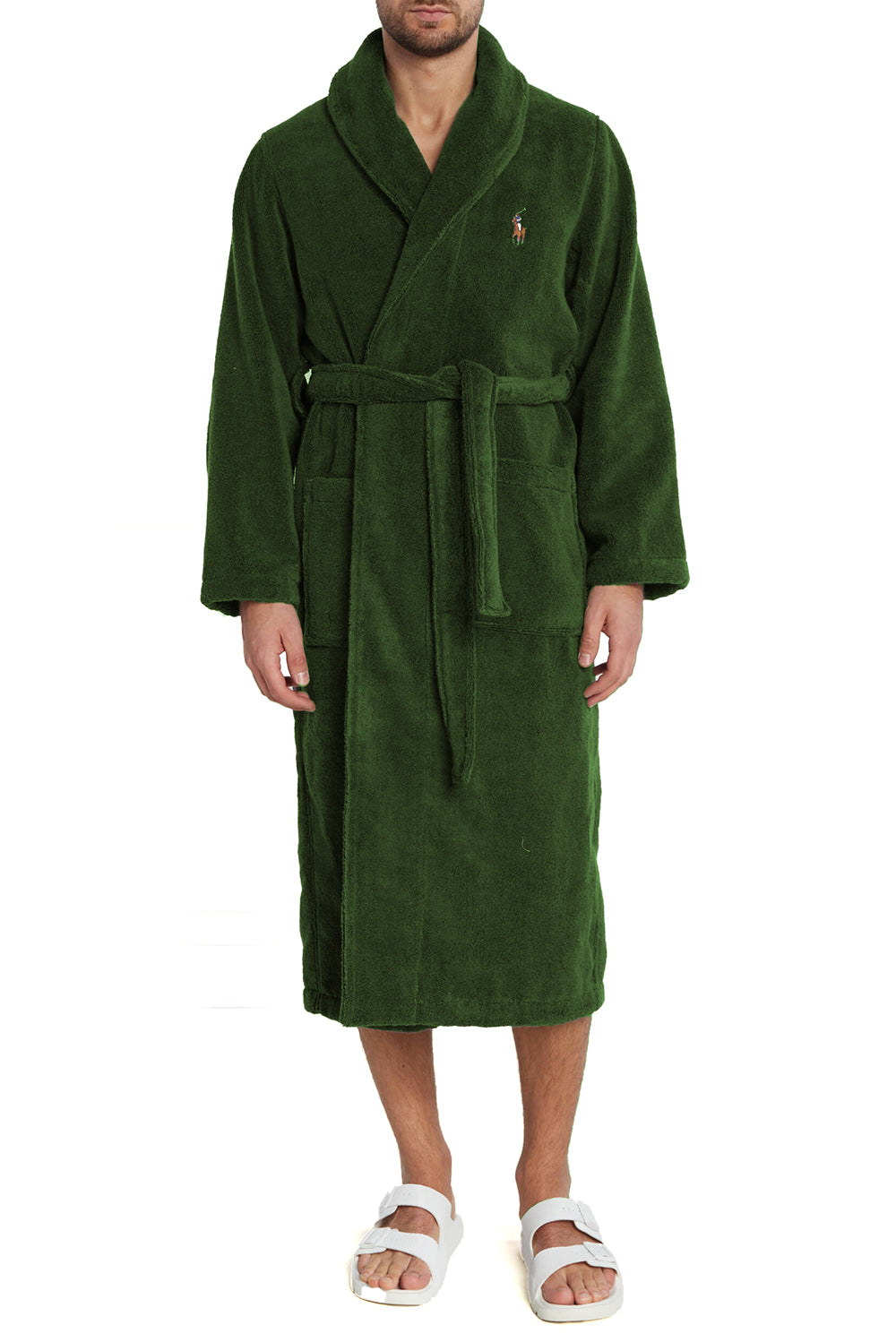  Ralph Lauren Lounge Robe Bathrobe Green Uomo - 2