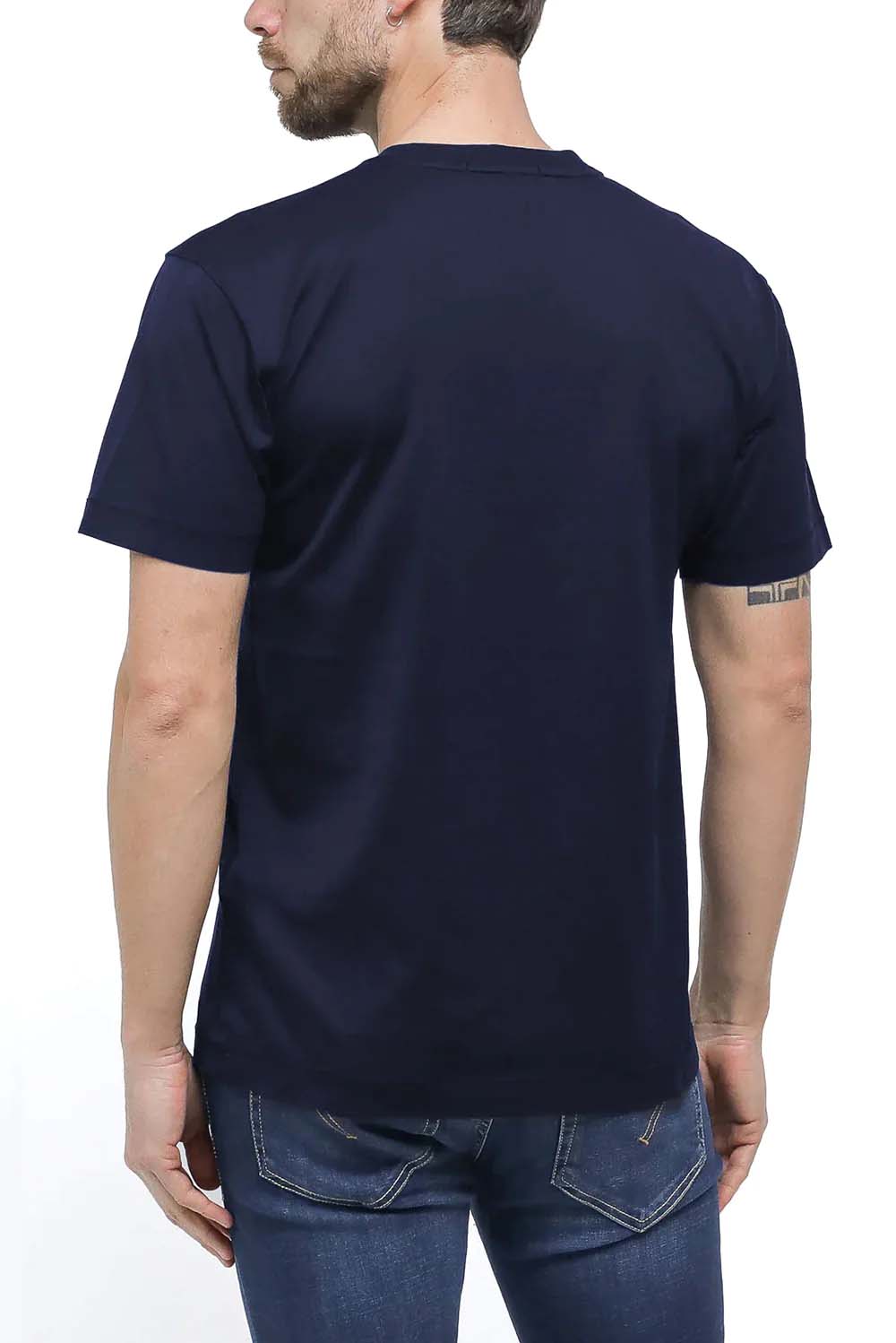  Stone Island Logo T-shirt Navy Uomo - 3