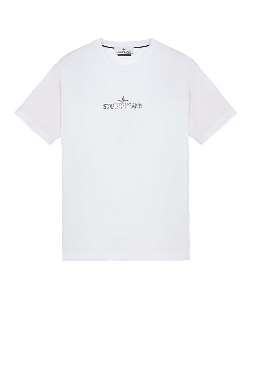  Stone Island One Print T-shirt White Uomo - 1