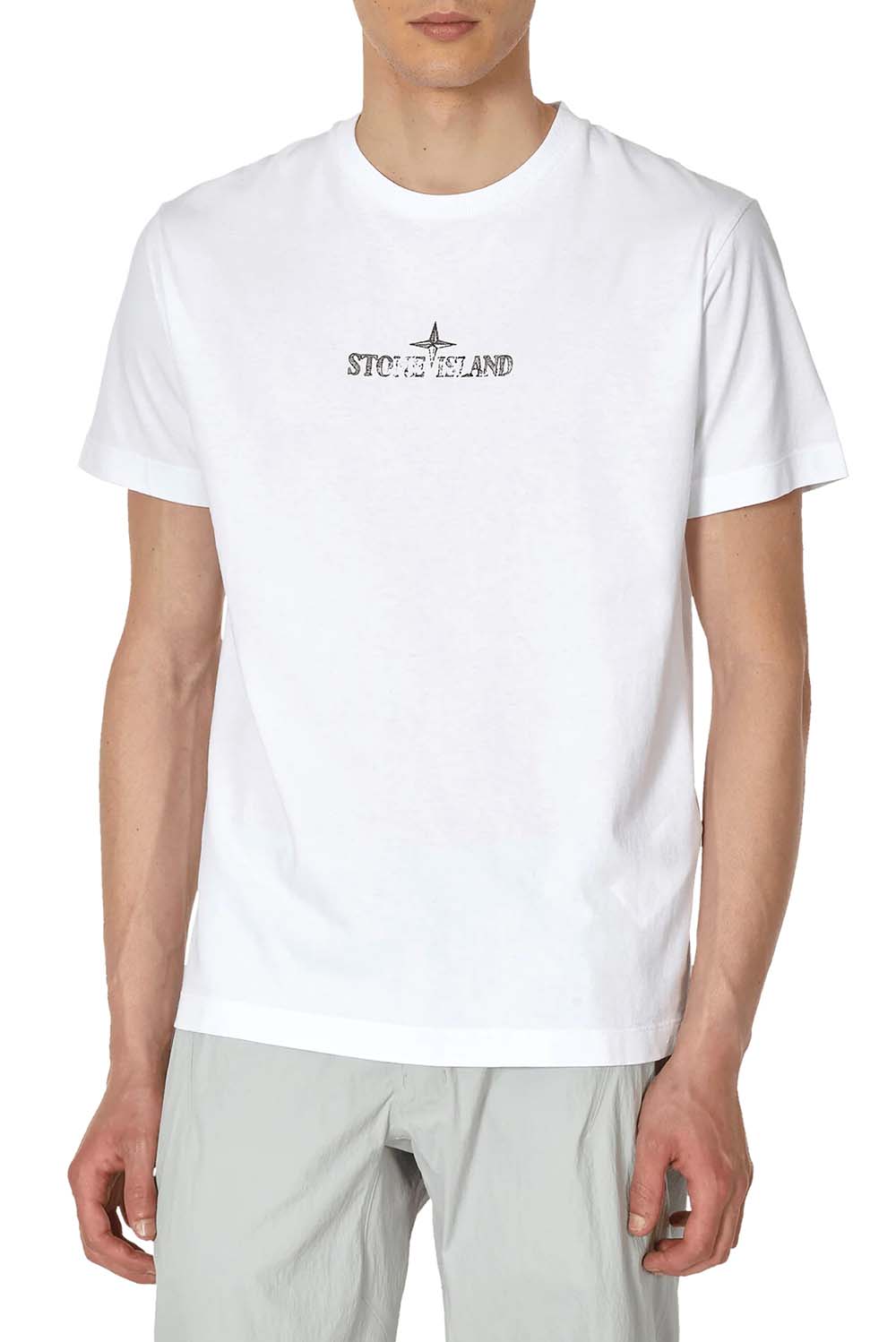  Stone Island One Print T-shirt White Uomo - 2