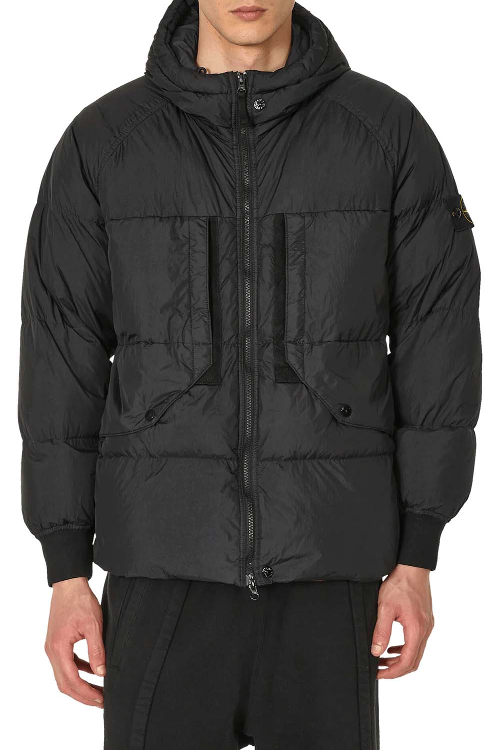  Stone Island Garment Dyed Crinkle Jacket Black Uomo - 2