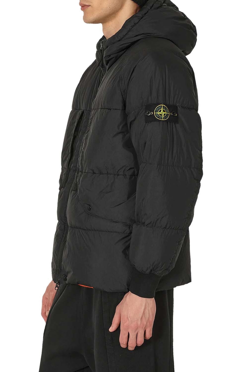  Stone Island Garment Dyed Crinkle Jacket Black Uomo - 3