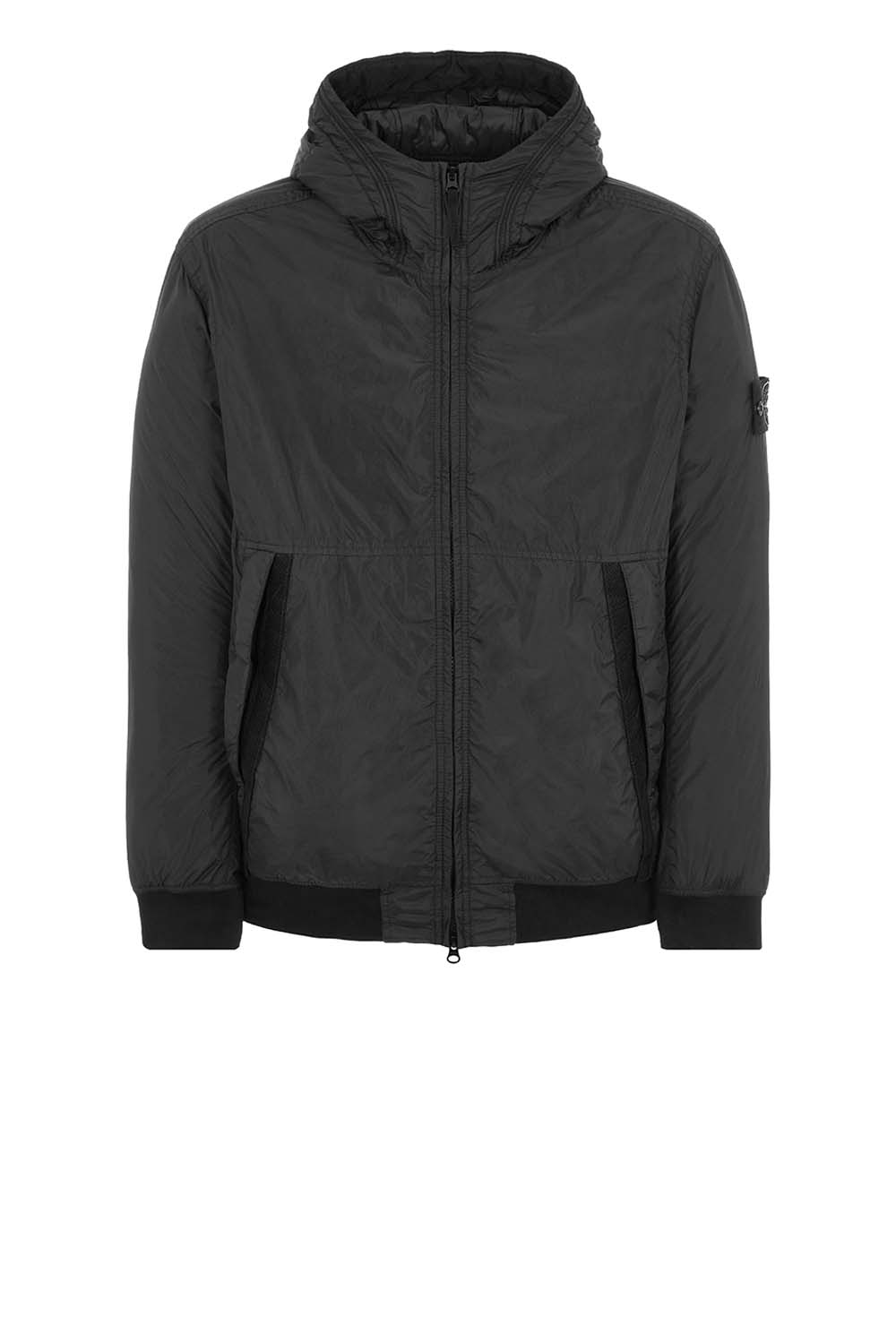  Stone Island Garment Dyed Crinkle Jacket Black Uomo - 1