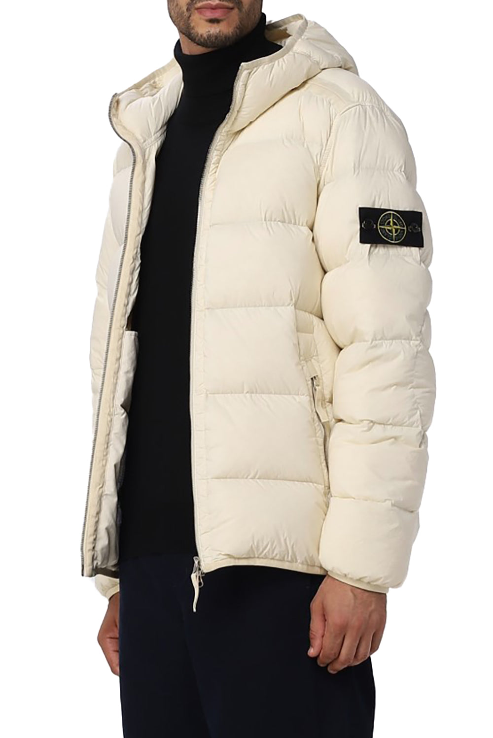  Stone Island Piumino Seamless Tunnel Panna Uomo - 5