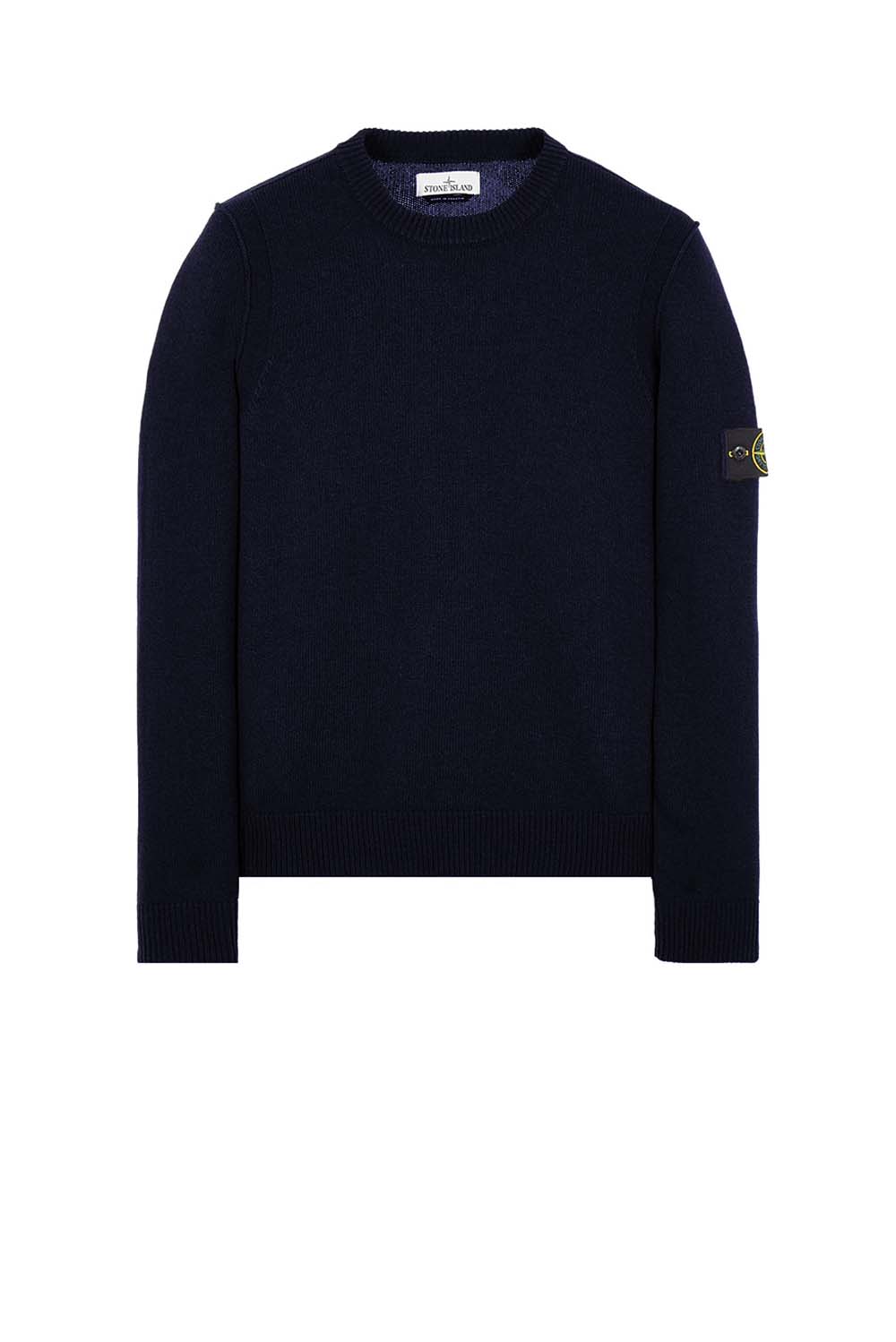  Stone Island Lambswool Crew Neck Navy Uomo - 1