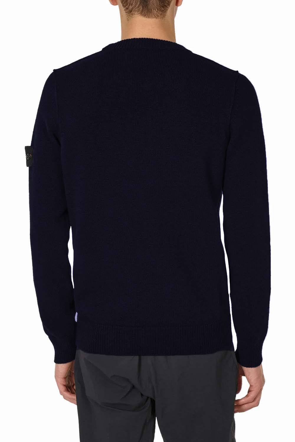  Stone Island Girocollo In Lambswool Navy Uomo - 4