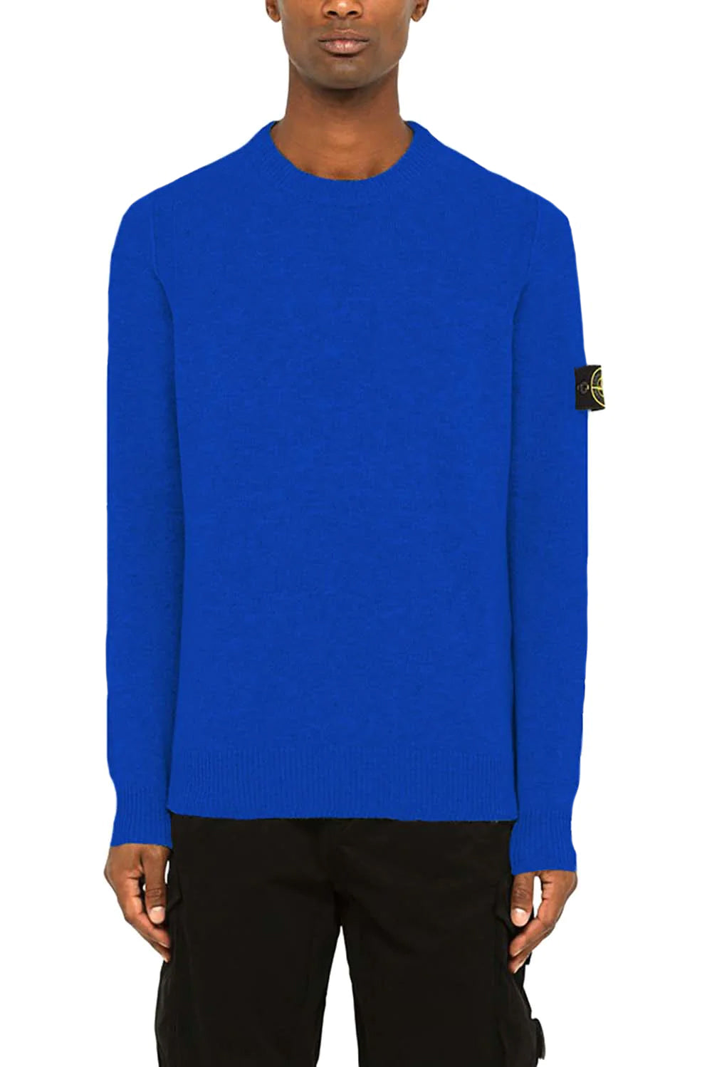  Stone Island Lambswool Crew Neck Bluette Uomo - 2