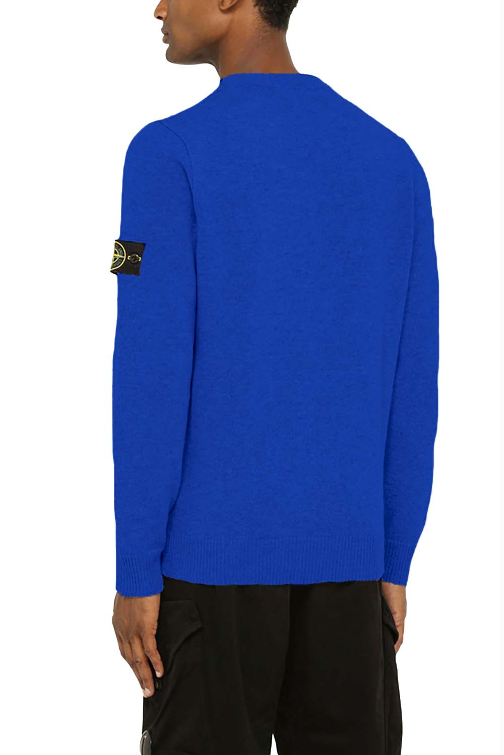  Stone Island Lambswool Crew Neck Bluette Uomo - 3