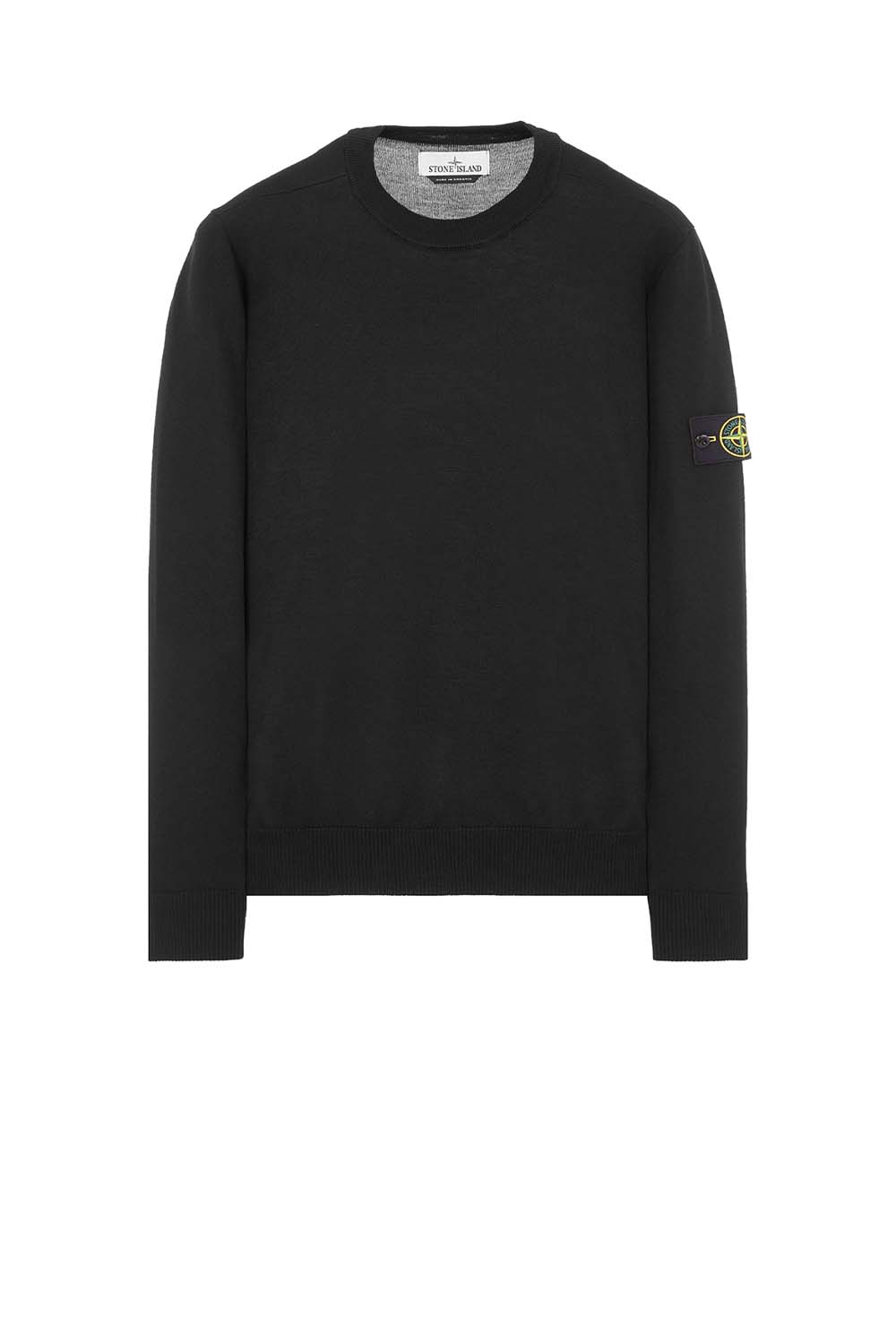  Stone Island Girocollo In Pura Lana Black Uomo - 1