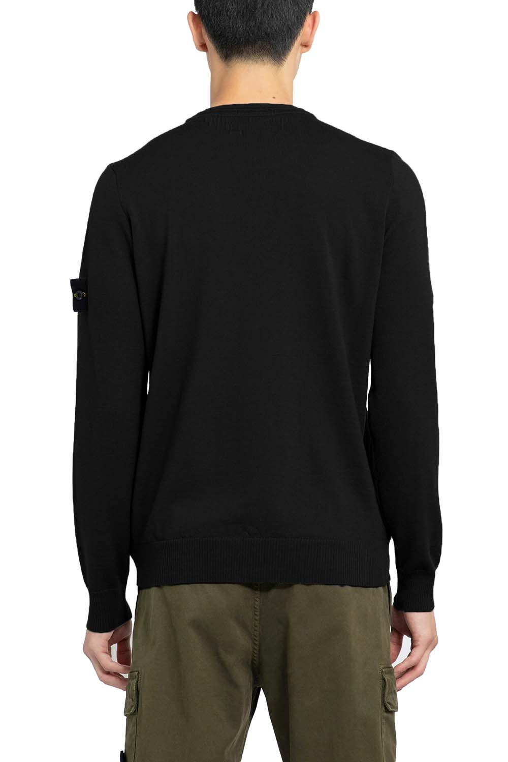  Stone Island Girocollo In Pura Lana Black Uomo - 4