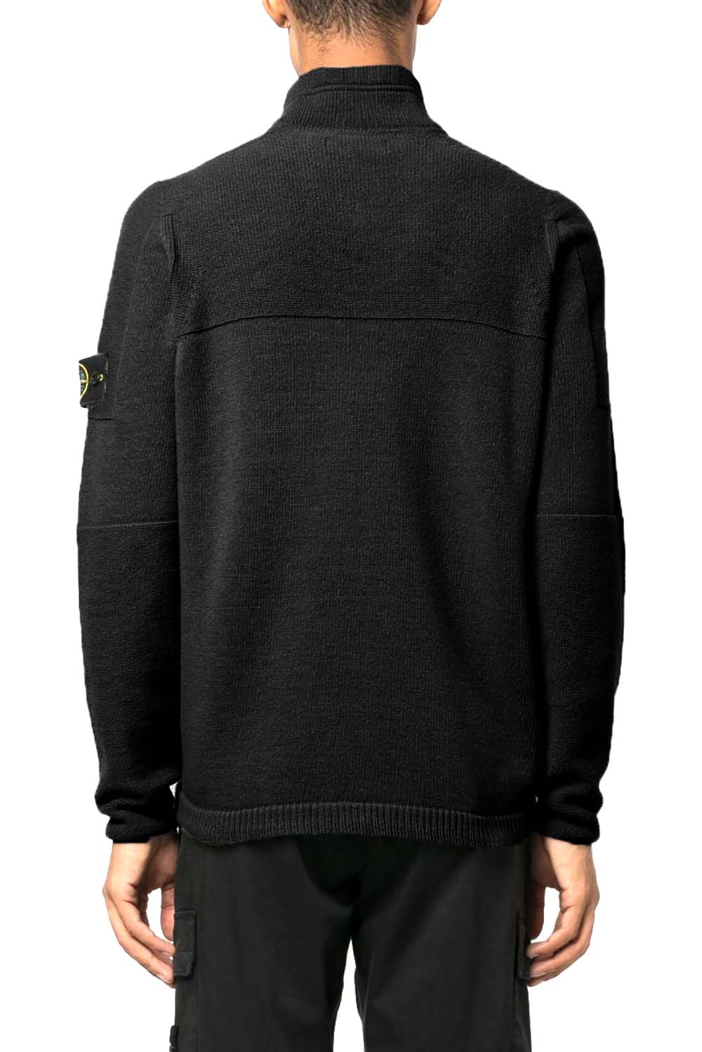  Stone Island Maglia Mezza Zip Black Uomo - 3