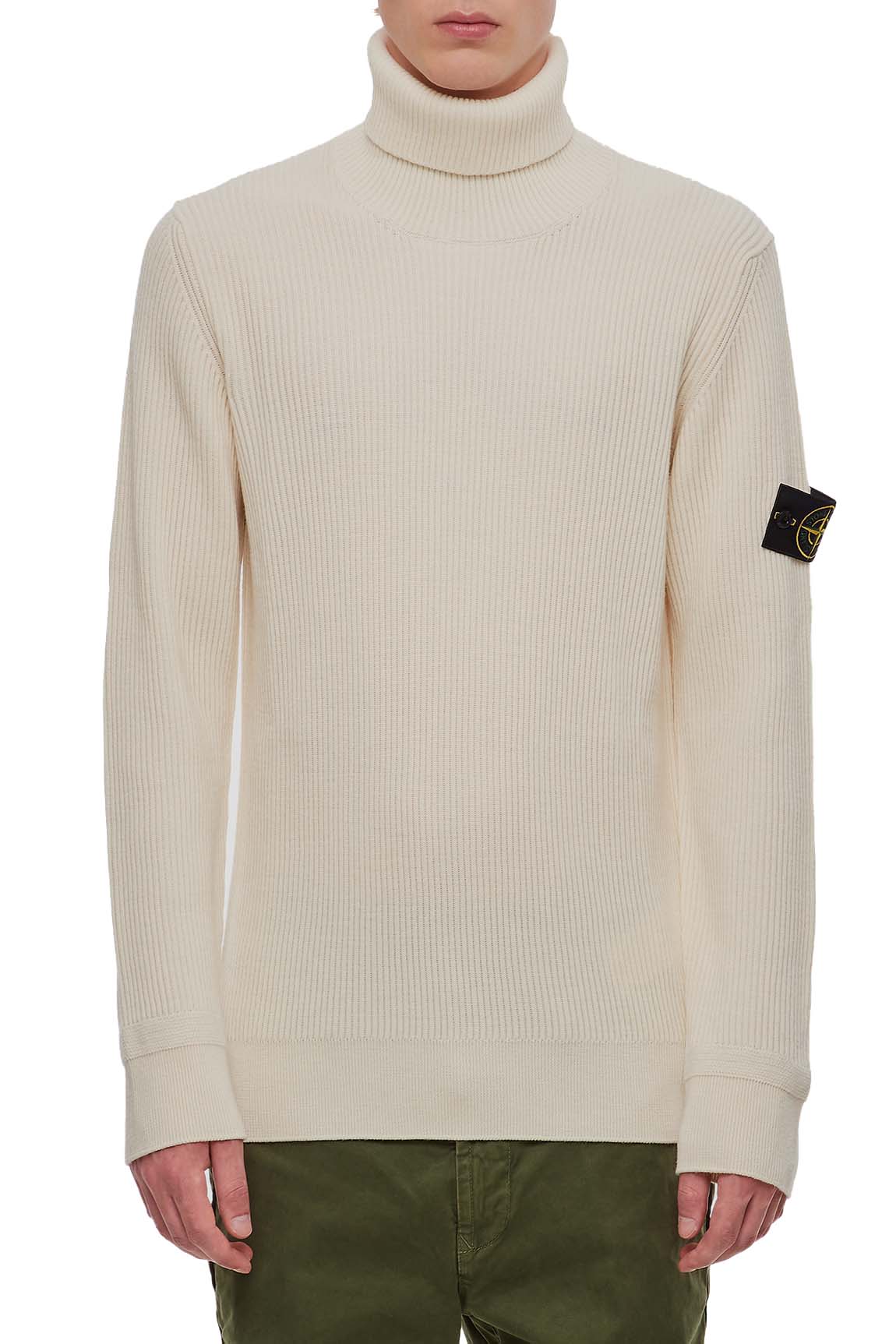  Stone Island Turtleneck Sweater White Uomo - 2