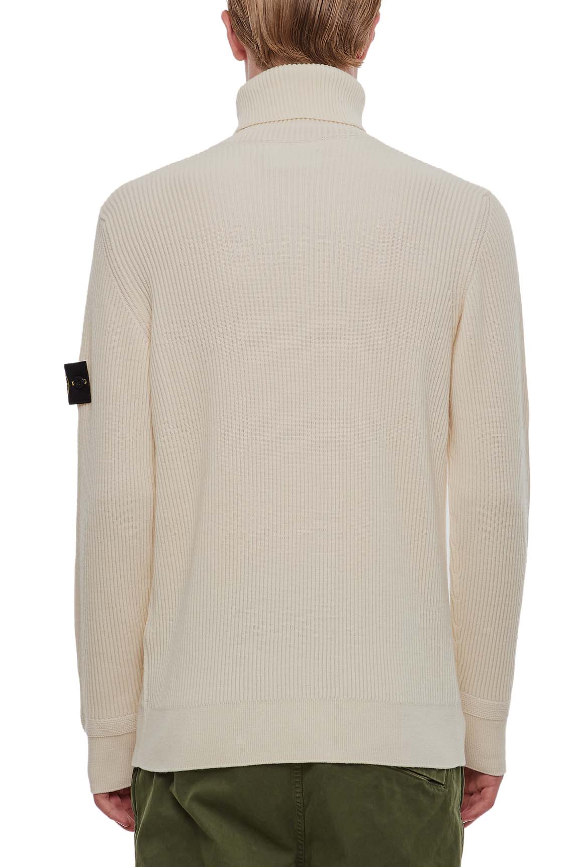  Stone Island Turtleneck Sweater White Uomo - 4