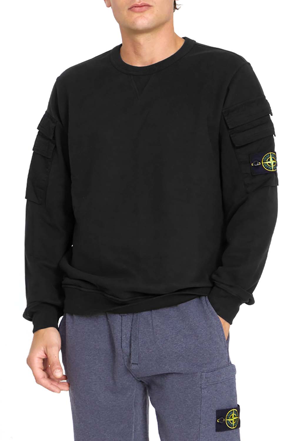  Stone Island Crewneck Sweatshirt Black Uomo - 2