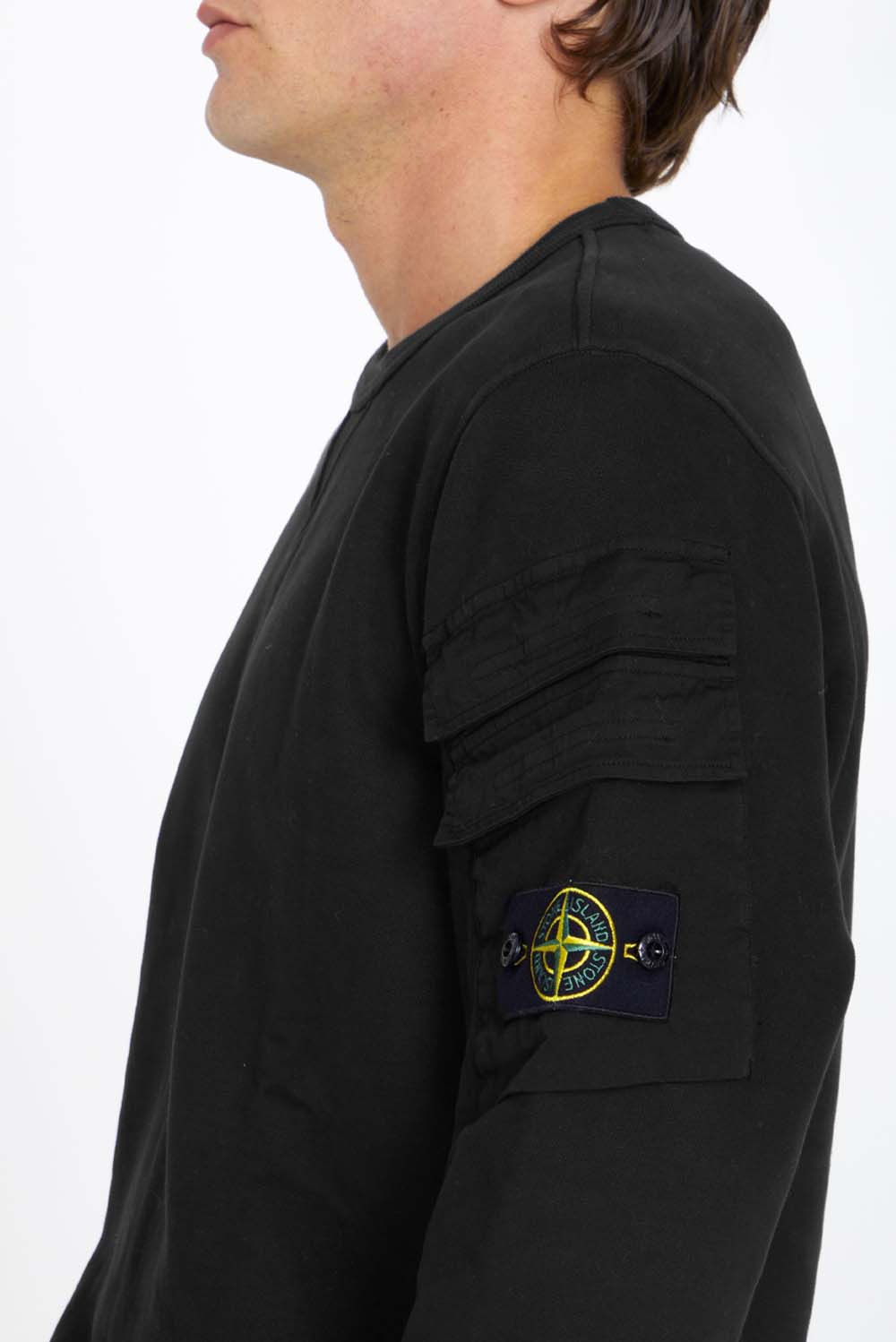  Stone Island Felpa Girocollo Black Uomo - 3