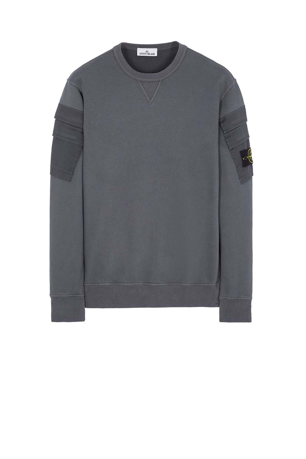  Stone Island Crewneck Sweatshirt Grey Uomo - 1