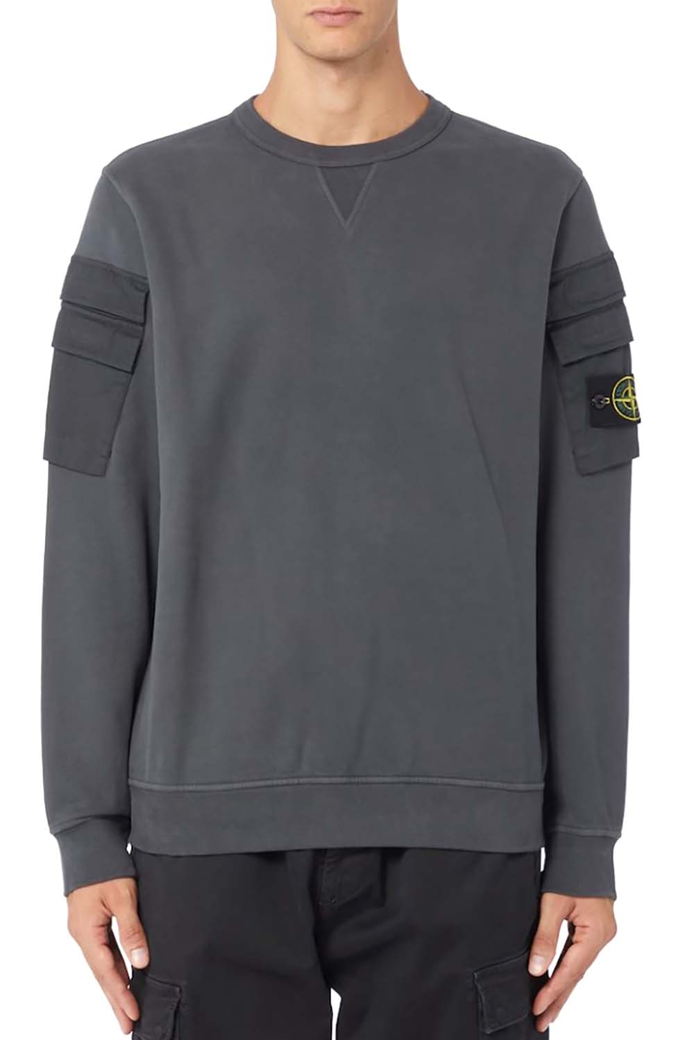  Stone Island Crewneck Sweatshirt Grey Uomo - 2