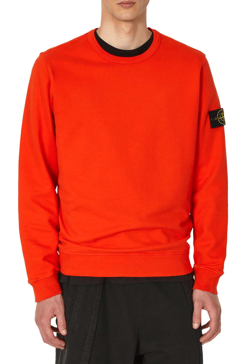  Stone Island Felpa Girocollo Orange Uomo - 2