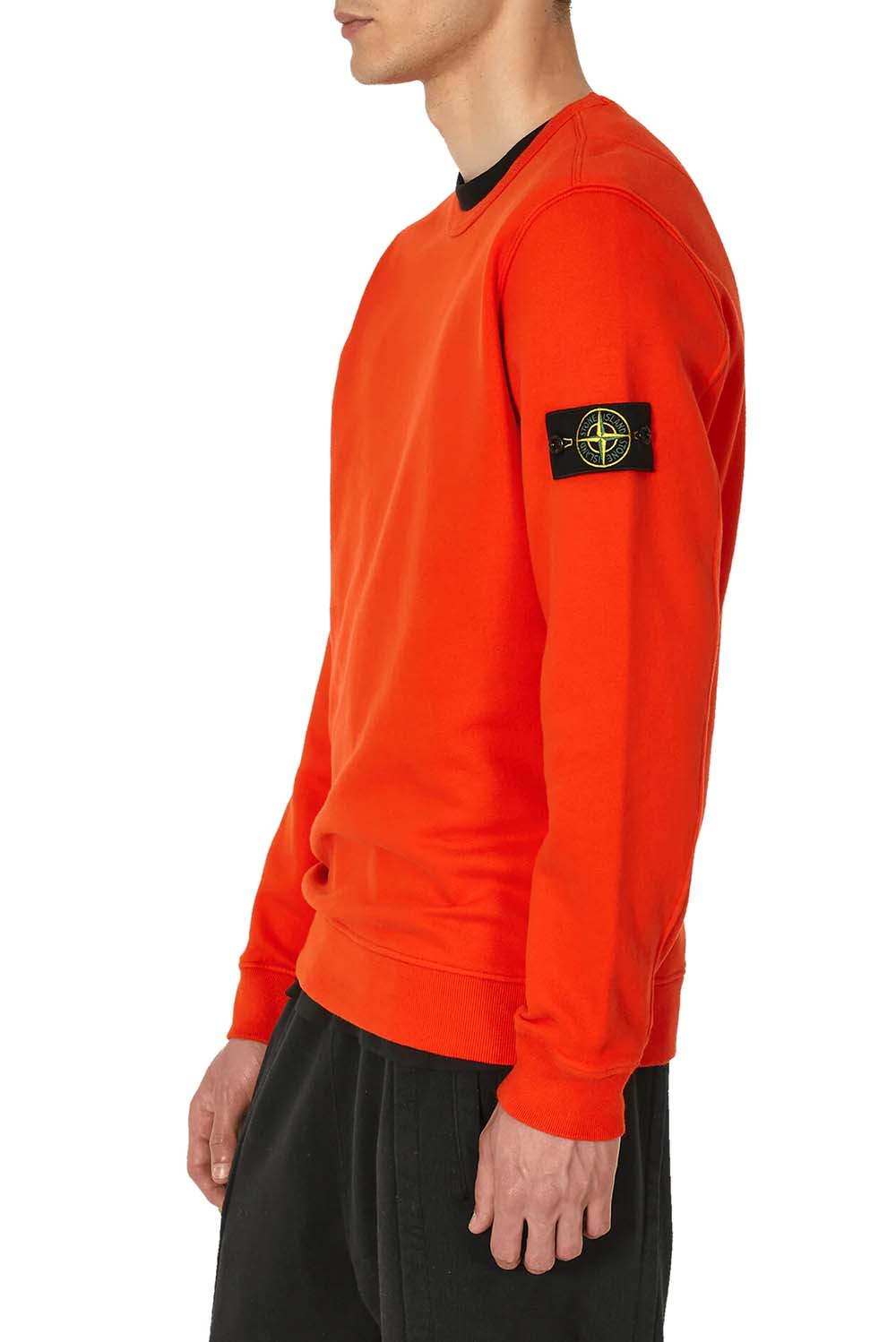  Stone Island Felpa Girocollo Orange Uomo - 3