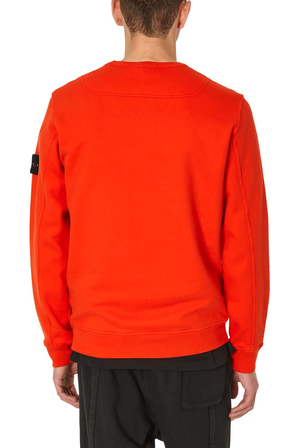  Stone Island Felpa Girocollo Orange Uomo - 4