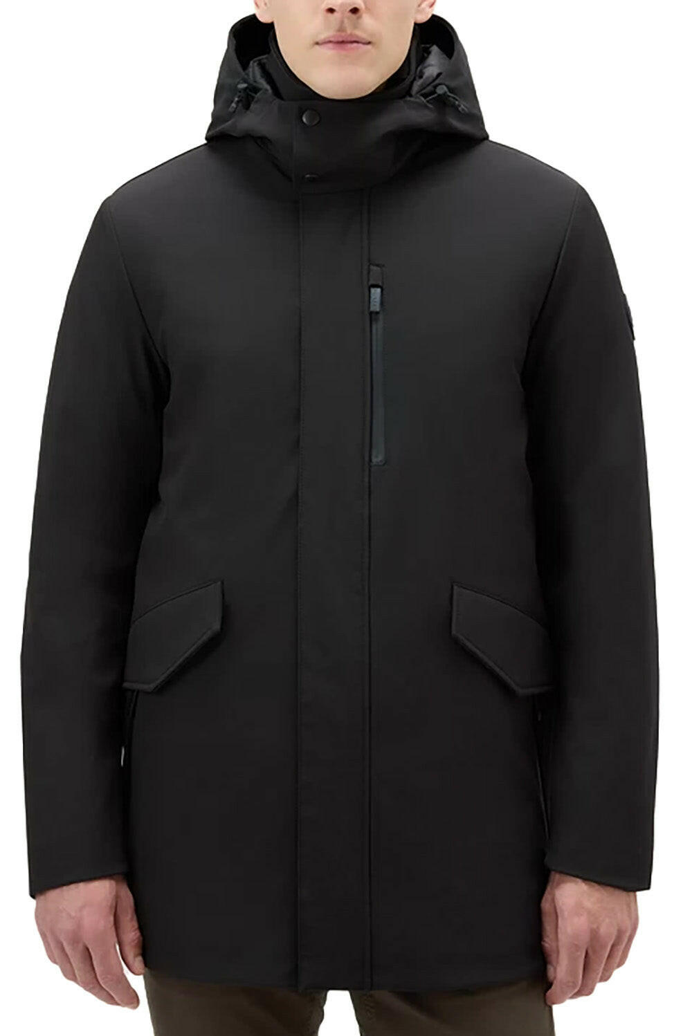  Woolrich Barrow Mac Coat Black Uomo - 2