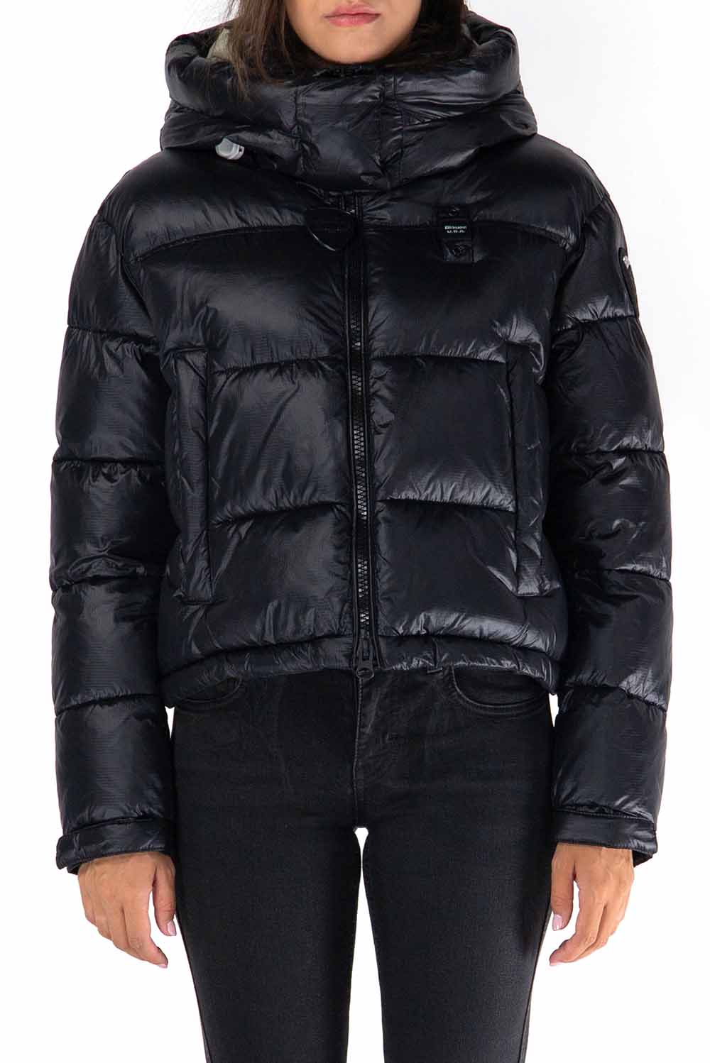  Blauer Giubbetto Micro Rip Gloria Nero Woman - 2