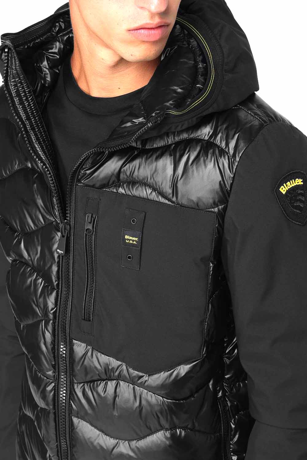  Blauer Piumino Albert Nero Uomo - 4