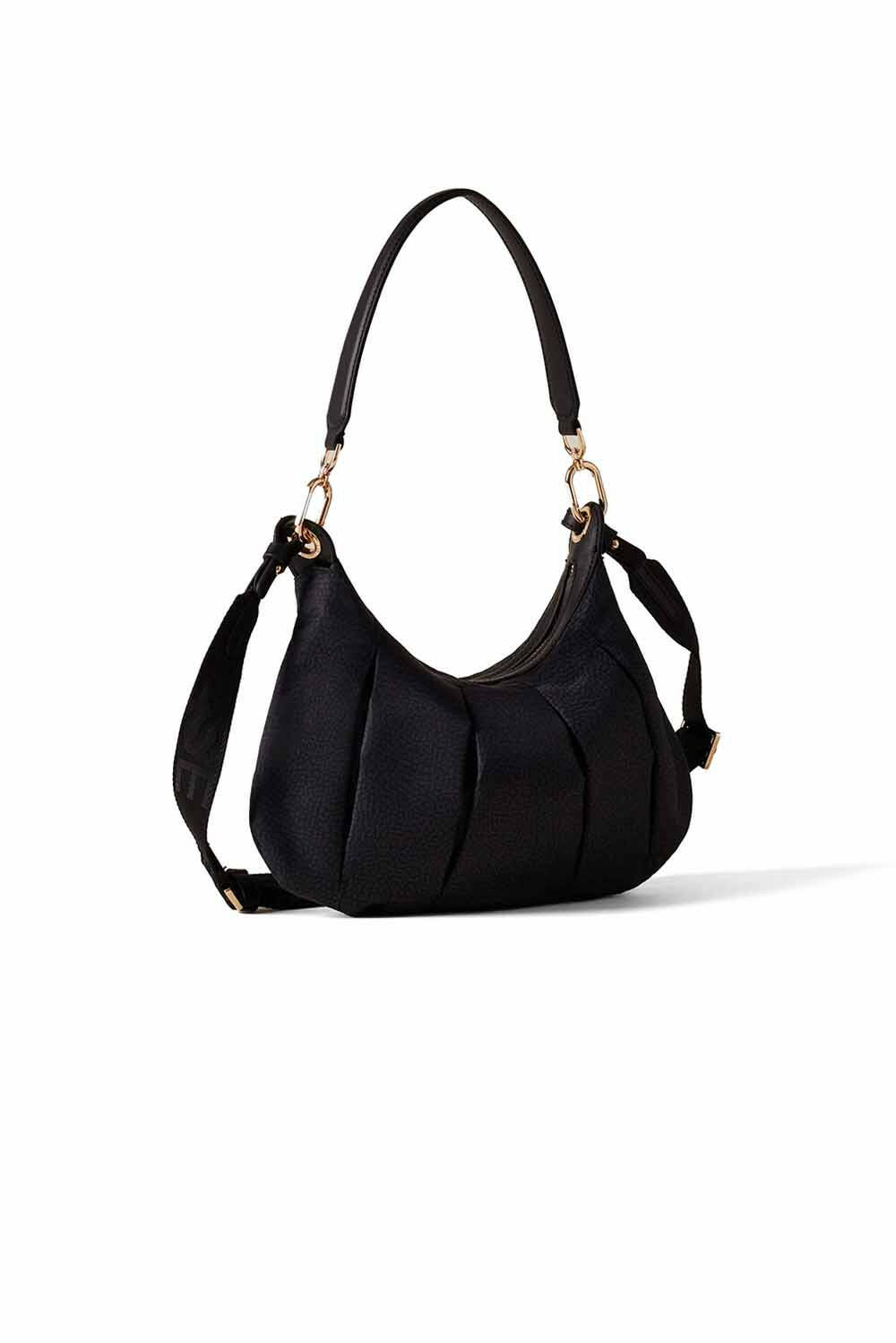  Borbonese Croissant Hobo Small Nero Woman - 2