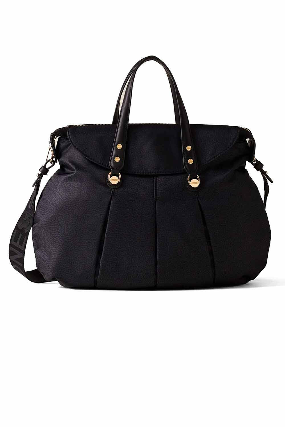  Borbonese Croissant Shopper Large Black Woman - 1