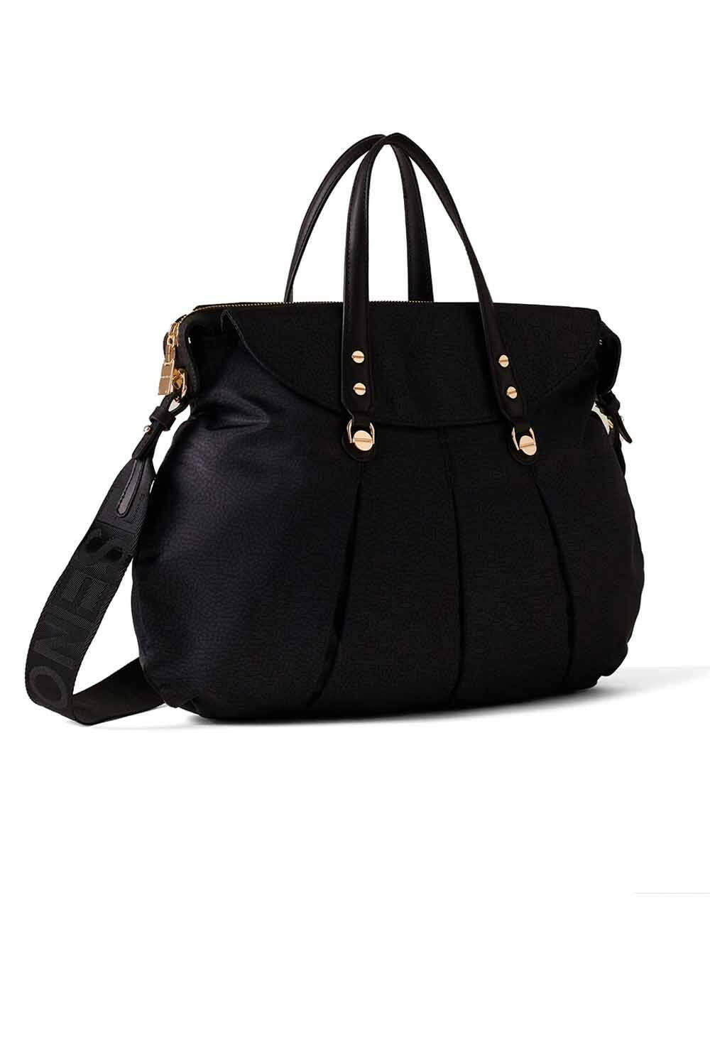  Borbonese Croissant Shopper Large Black Woman - 2