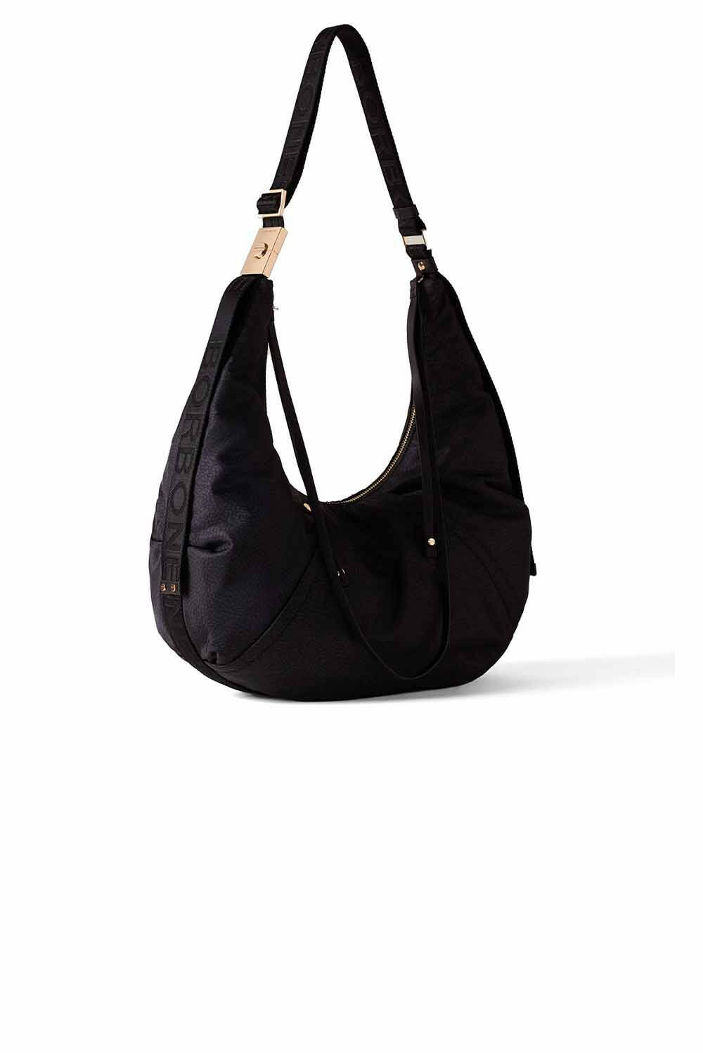  Borbonese Fold Hobo Small Nero Woman - 2