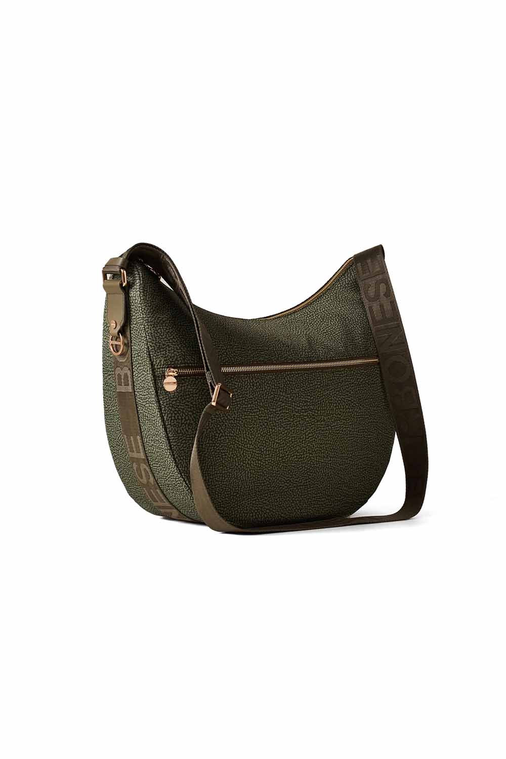  Borbonese Luna Bag Middle Verde Militare Woman - 2