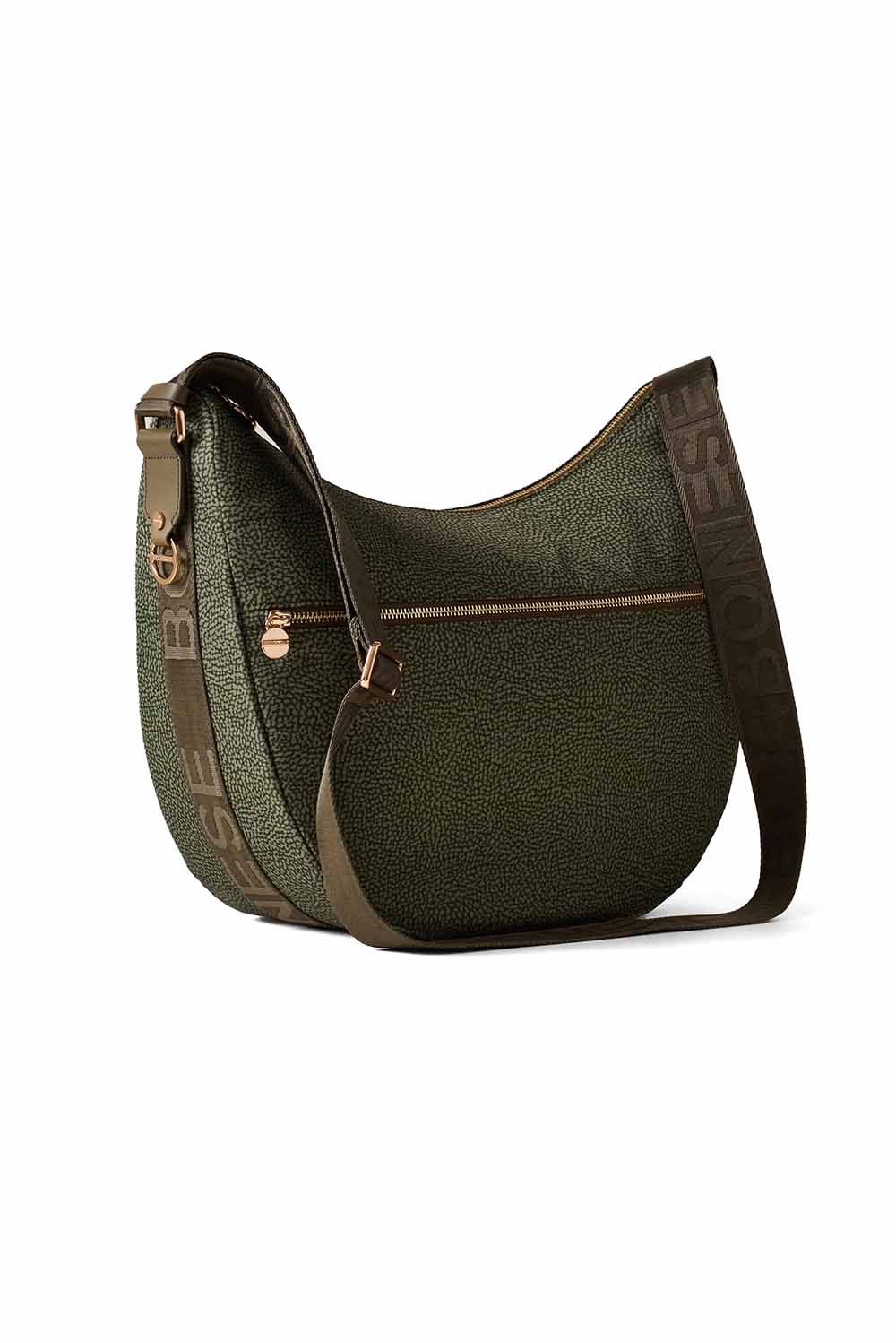  Borbonese Luna Bag Medium Verde Militare Woman - 2