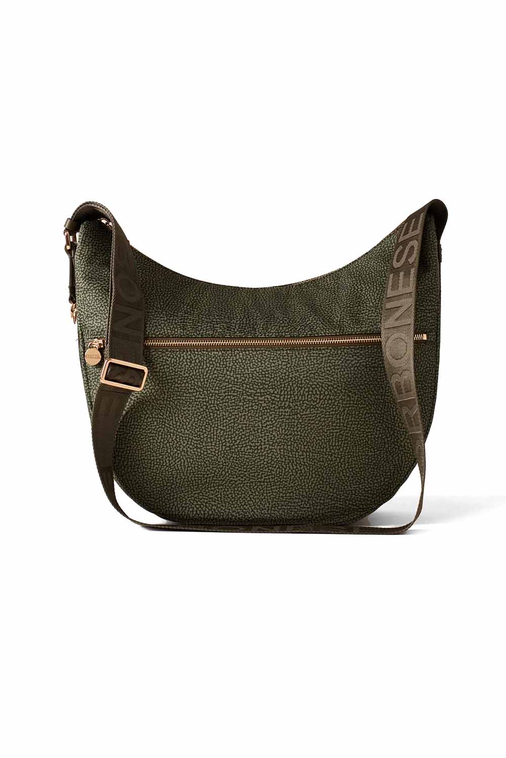  Borbonese Luna Bag Medium Verde Militare Woman - 1