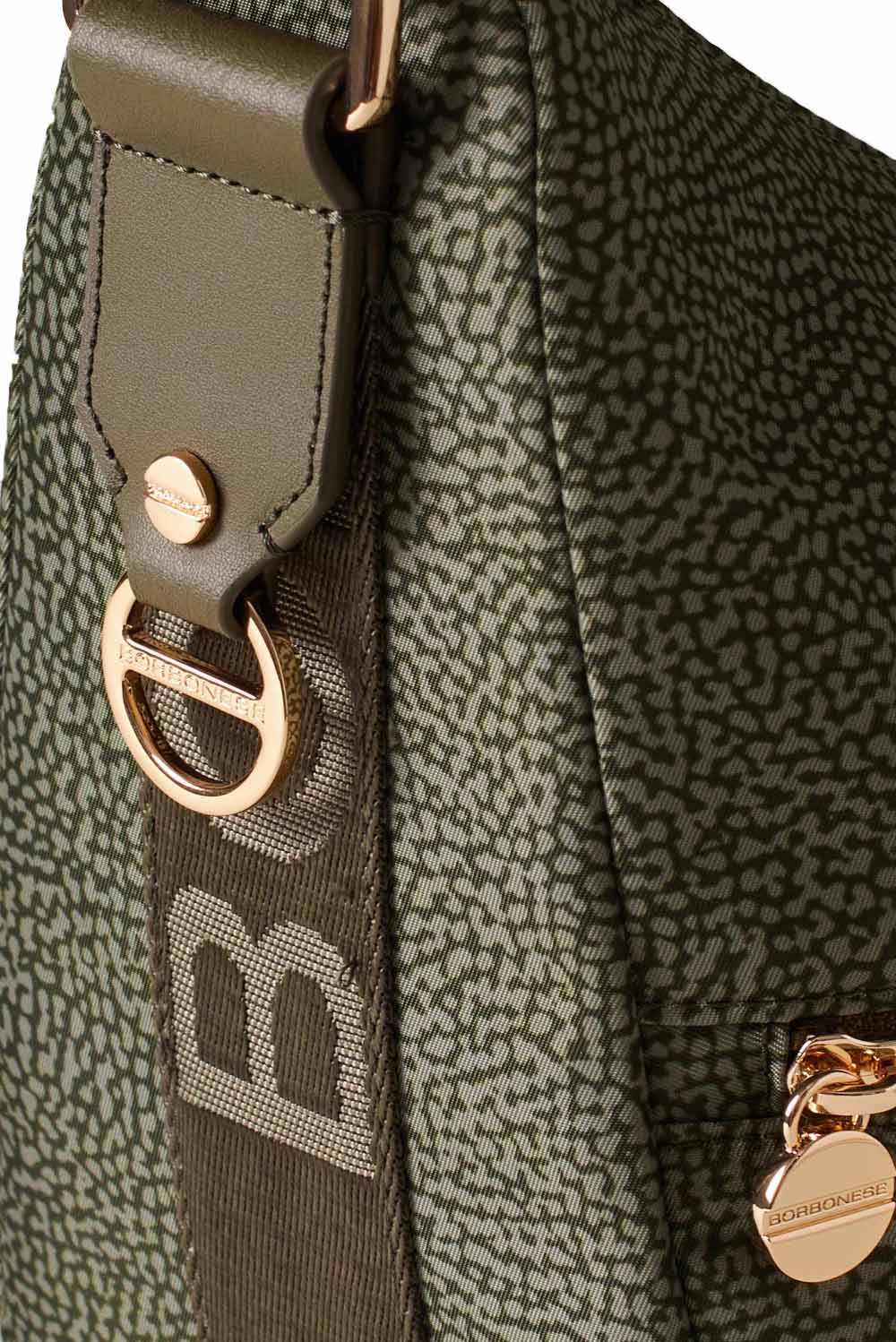  Borbonese Luna Bag Medium Verde Militare Woman - 3