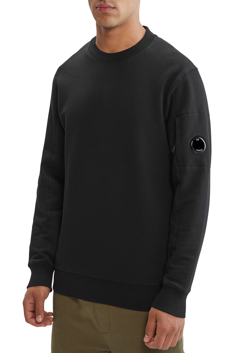  Cp Company Fleece Sweatshirt Black Uomo - 2