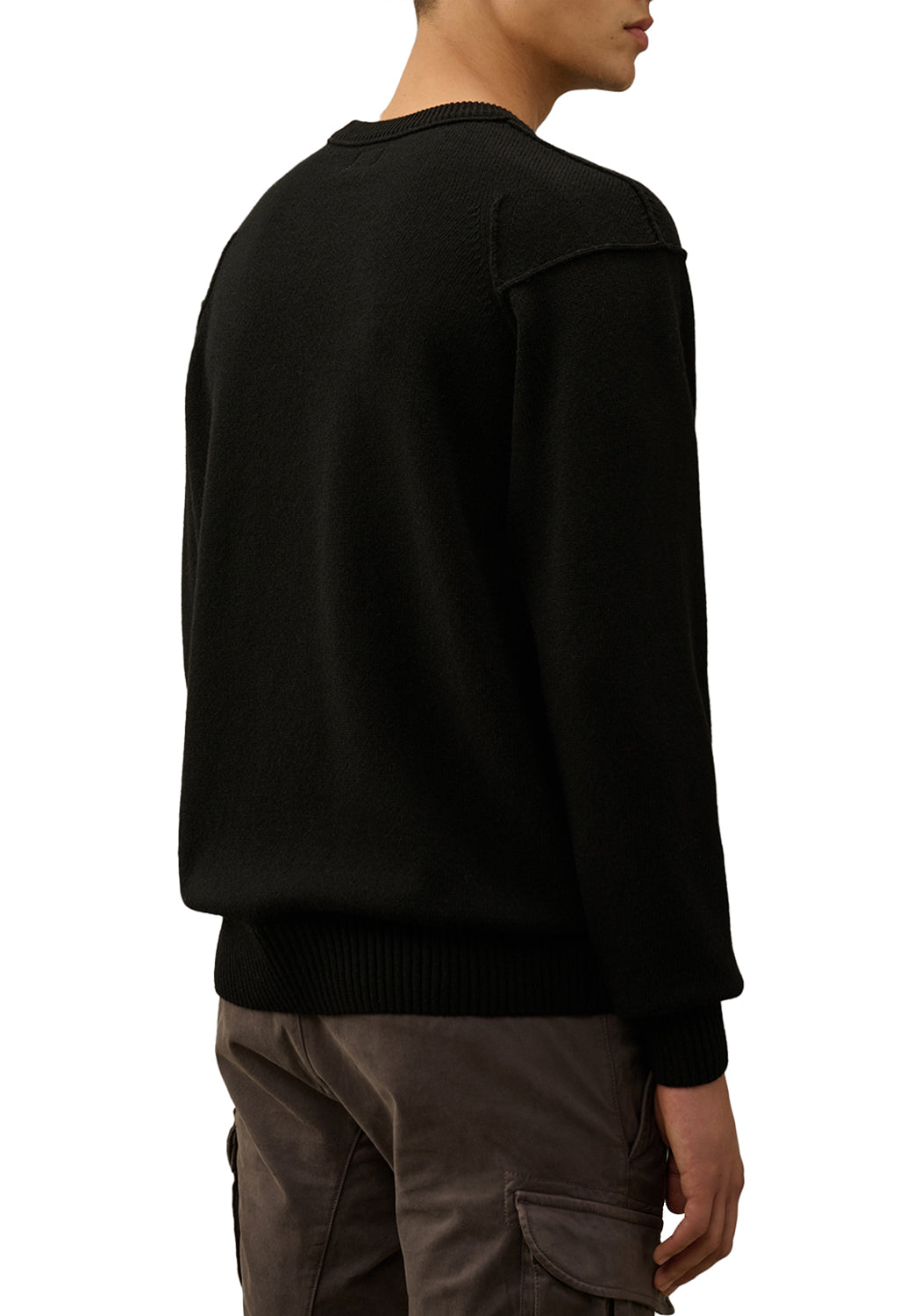  Cp Company Crew Neck Knit Black Uomo - 3