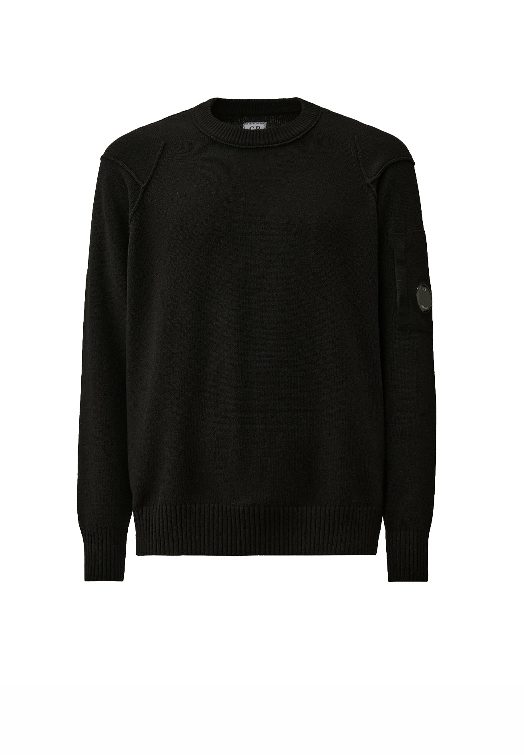  Cp Company Crew Neck Knit Black Uomo - 1