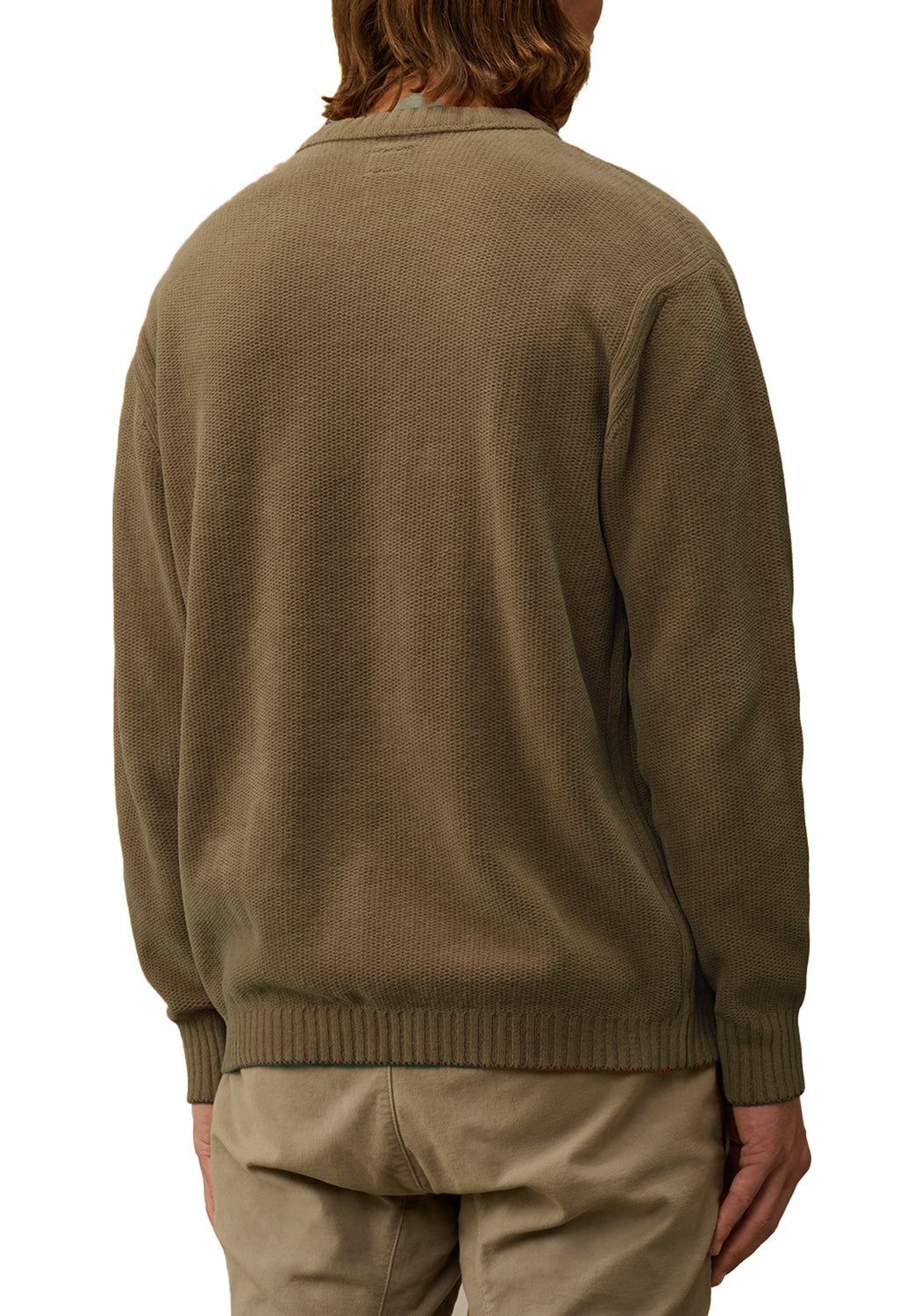  Cp Company Chenille Crewneck Knit Walnut Uomo - 3