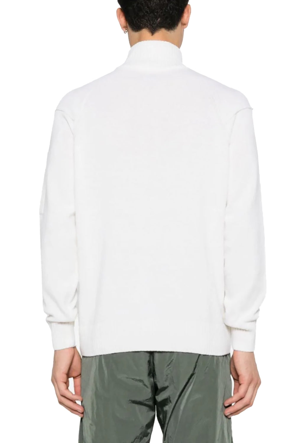  Cp Company Zipped Cardigan Gauze White Uomo - 3