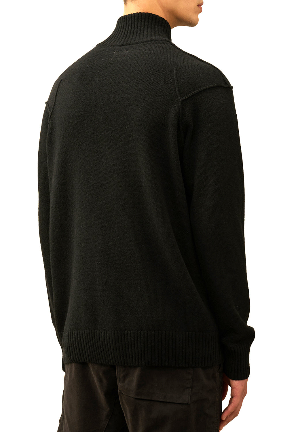  Cp Company Zipped Cardigan Black Uomo - 3