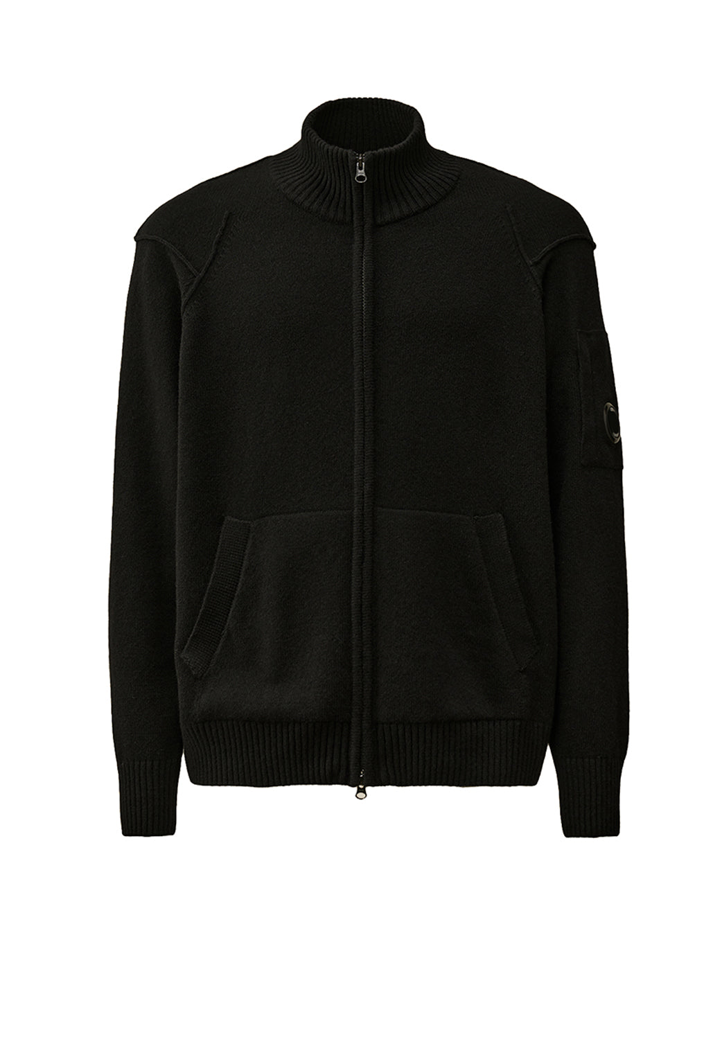  Cp Company Zipped Cardigan Black Uomo - 1