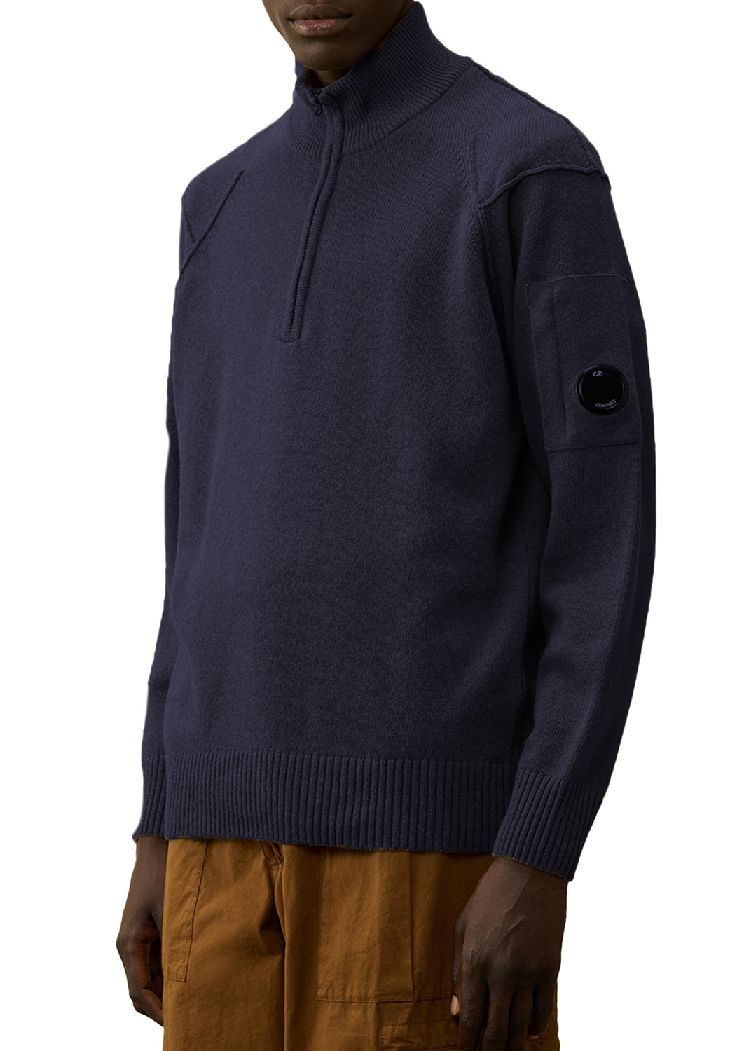  Cp Company Zipped Knit Total Eclipse Uomo - 2