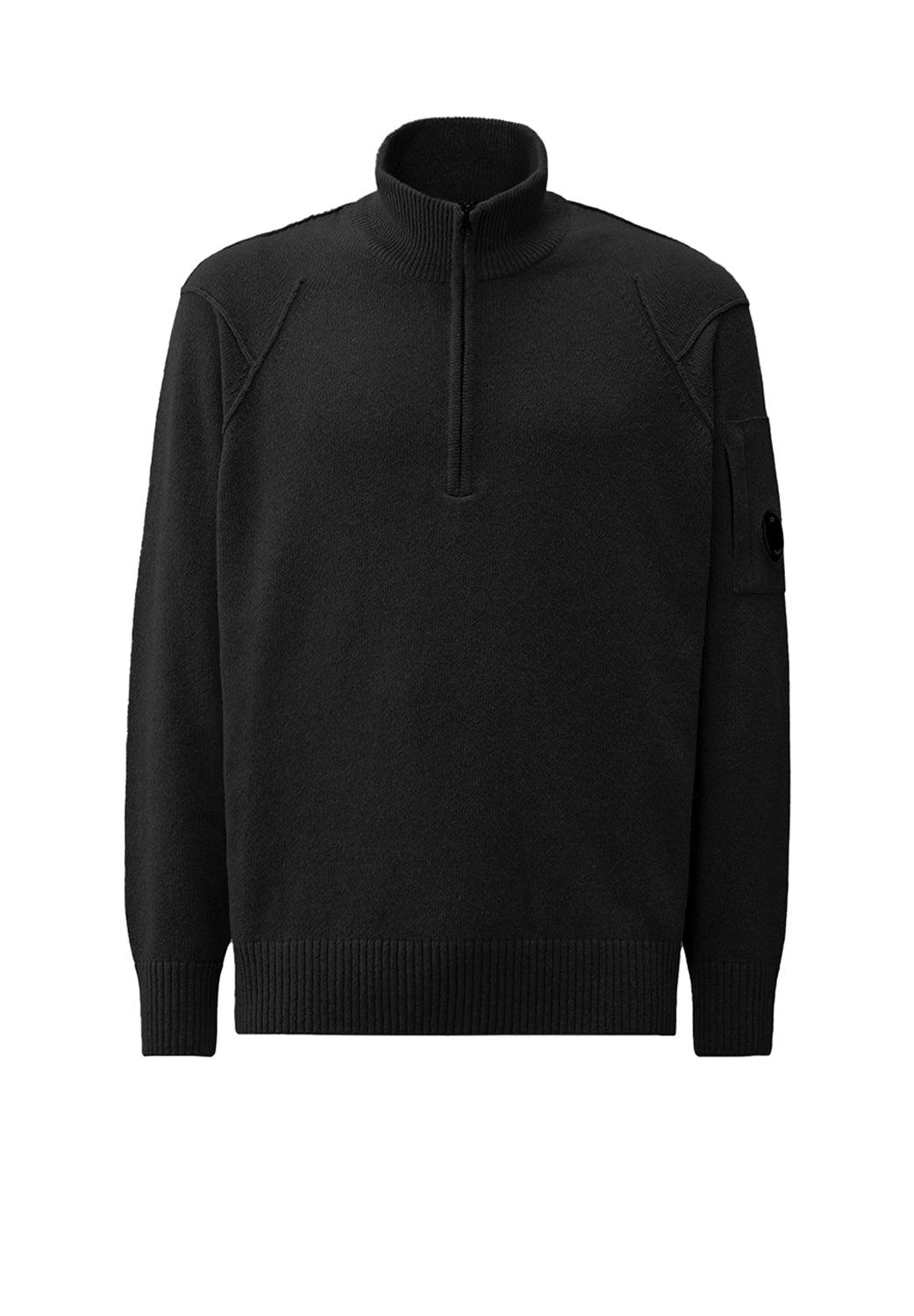  Cp Company Zipped Knit Black Uomo - 1