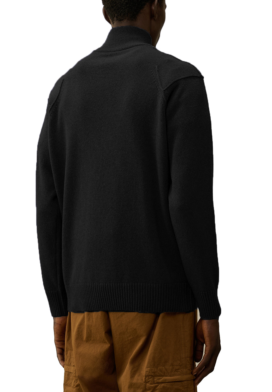  Cp Company Zipped Knit Black Uomo - 3