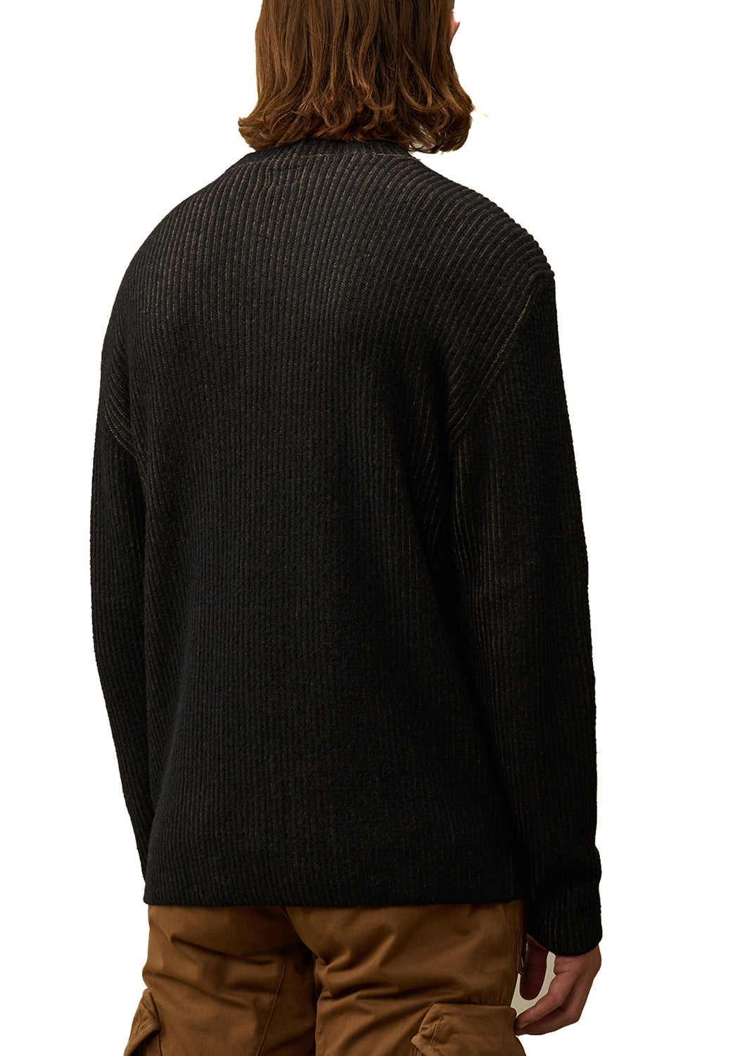  Cp Company Crewneck Vanisé Knit Walnut Uomo - 3