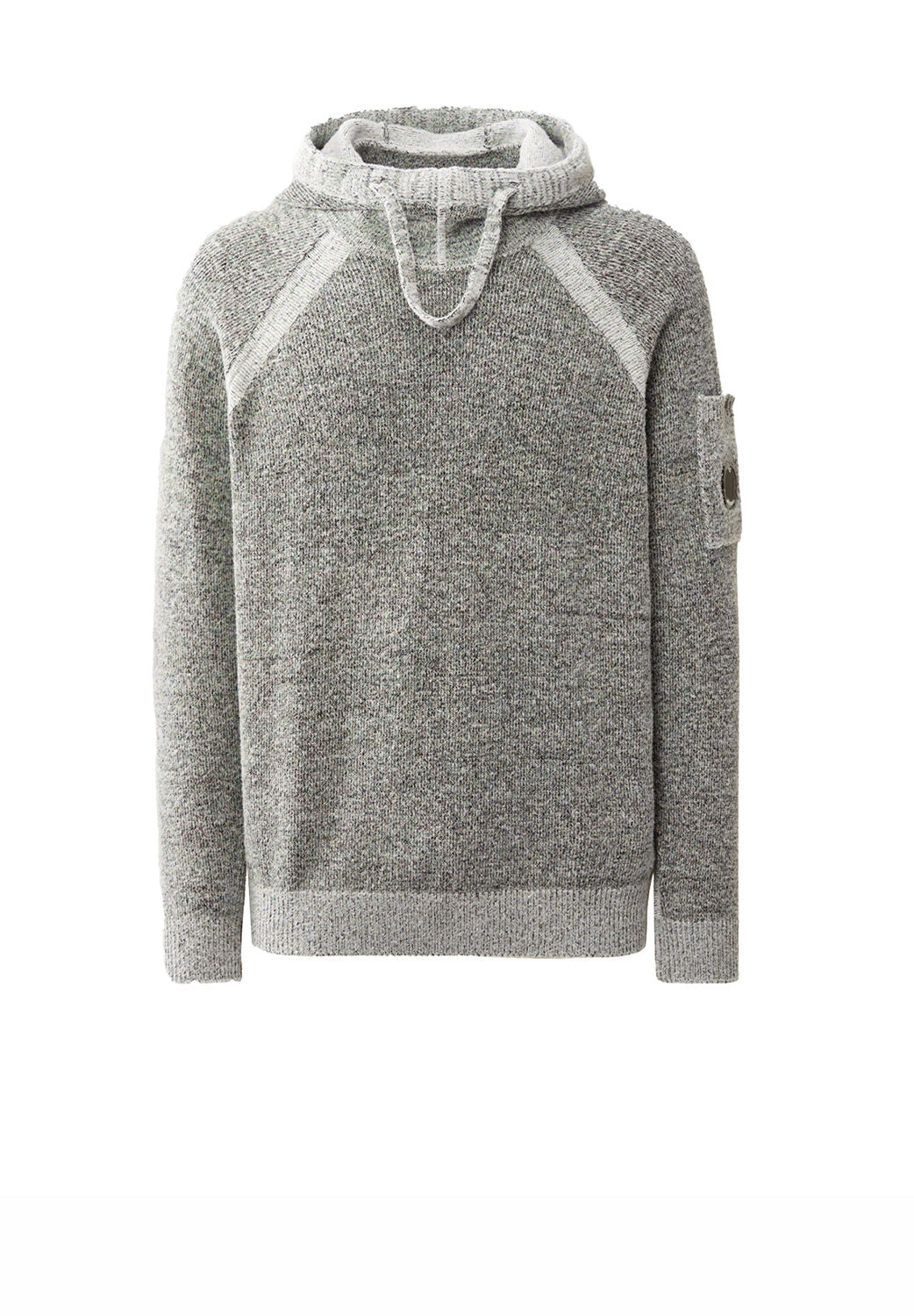  Cp Company Hooded Knit Black Melange Uomo - 1