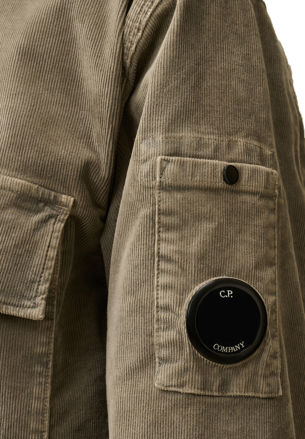  Cp Company Corduroy Overshirt Walnut Uomo - 4